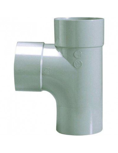 TE DROIT PVC 87°30 MF 100 GIRPI TS4