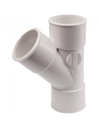 CULOTTE F-F 45° 50 PVC BLC NICOLL BJ144B