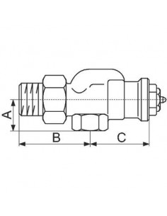 ROBINET THERMOST EQ INV AV9 3/8" OVENTROP 1183903 2