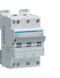 Disjoncteur 3P+N 6-10kA courbe C - 40A 3 modules HAGER NFT840