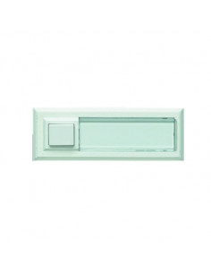 Bouton poussoir luminuex avec porte étiquette blanc URMET 51015