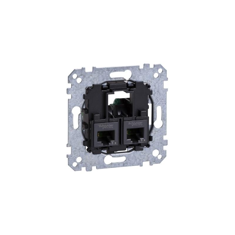 System M mecanisme RJ45 Double cat5 UTP SCHNEIDER MTN4575-0002