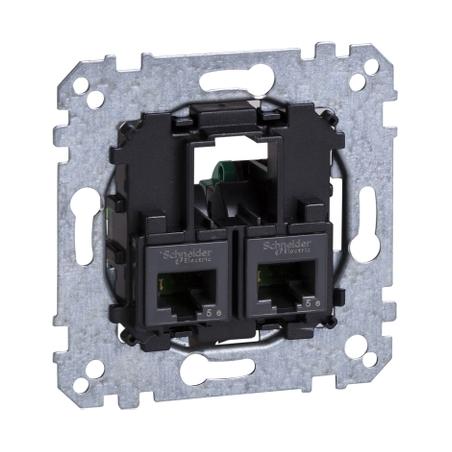 System M mecanisme RJ45 Double cat5 UTP SCHNEIDER MTN4575-0002
