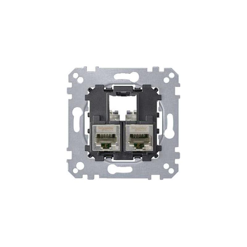 System M mecanisme RJ45 Double cat5 STP SCHNEIDER MTN4575-0012