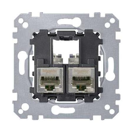 System M mecanisme RJ45 Double cat5 STP SCHNEIDER MTN4575-0012