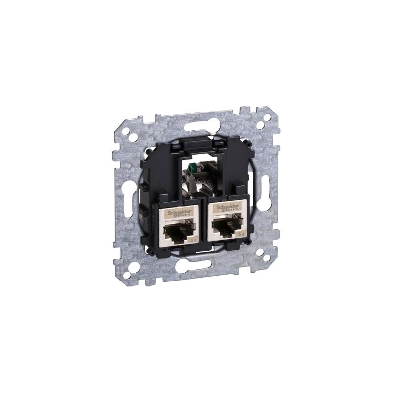 System M mecanisme RJ45 Double cat5 STP SCHNEIDER MTN4575-0012