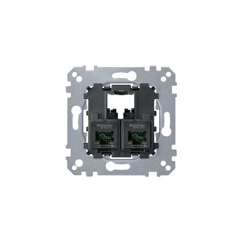System M mecanisme RJ45 Double cat6 UTP SCHNEIDER MTN4576-0002