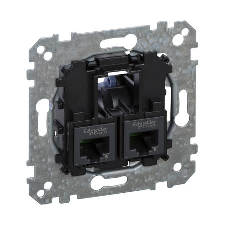 System M mecanisme RJ45 Double cat6 UTP SCHNEIDER MTN4576-0002