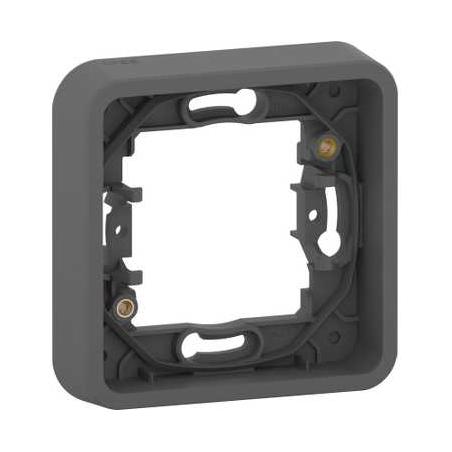 Mureva Styl Cadre 1 poste encastré IP55 IK08 gris SCHNEIDER MUR34107