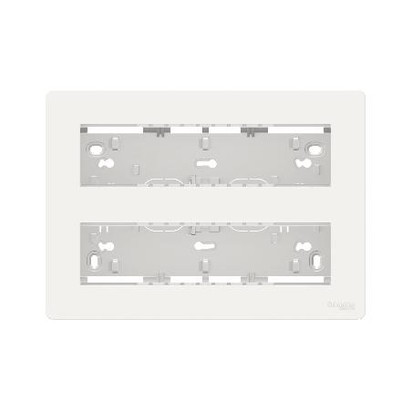 Unica boîte de concentration saillie complète 2 rang de 8 mod Blanc antim SCHNEIDER NU121820