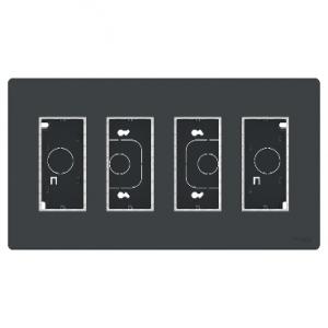 Unica boîte de concentration saillie complète 4 col de 4 mod Anthracite SCHNEIDER NU124454 2