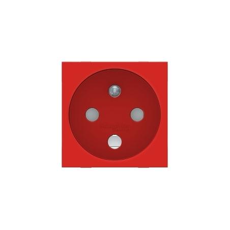 Unica prise 2P+T FR 90° goul connex rap détromp Rouge méca seul SCHNEIDER NU305103T