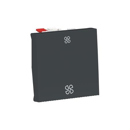 Unica commande VMC 2 vitesses 10A 2 modules Anthracite mécanisme seul SCHNEIDER NU320354VMC