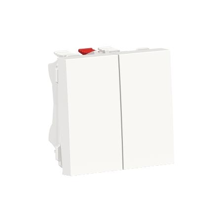Unica double va-et-vient 10A connexion rapide 2 mod Blanc méca seul SCHNEIDER NU321318F