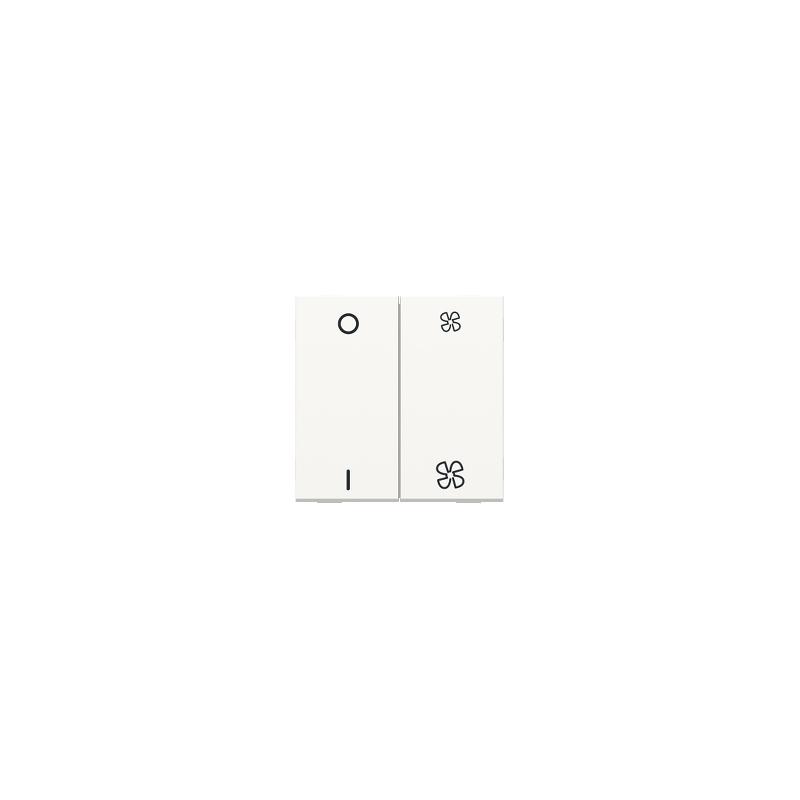 Unica commande VMC ON/OFF + 2 vitesses 10A 2 mod Blanc méca seul SCHNEIDER NU321418