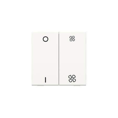 Unica commande VMC ON/OFF + 2 vitesses 10A 2 mod Blanc méca seul SCHNEIDER NU321418