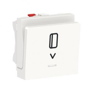 Unica commande à carte NO/NF 10A 2 modules Blanc mécanisme seul SCHNEIDER NU328318 2