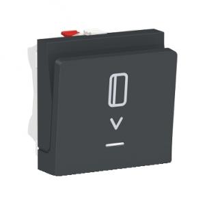 Unica commande à carte NO/NF 10A 2 modules Anthracite mécanisme seul SCHNEIDER NU328354 2