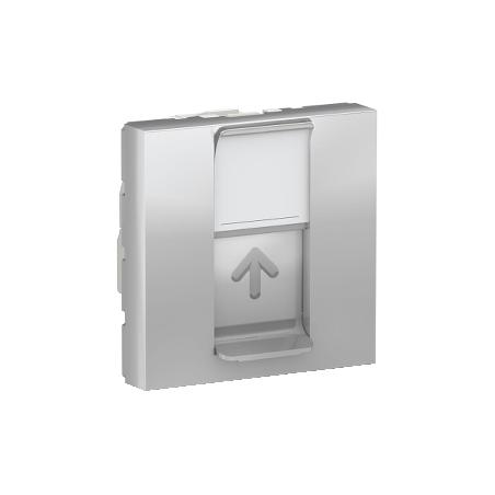 Unica prise RJ45 simple cat 6A FTP 2 mod Alu méca seul SCHNEIDER NU344930