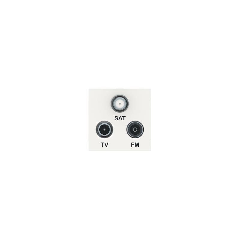 Unica prise TV + FM + SAT 2 mod Blanc méca seul SCHNEIDER NU345018