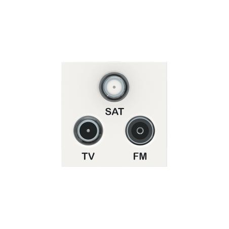 Unica prise TV + FM + SAT 2 mod Blanc méca seul SCHNEIDER NU345018