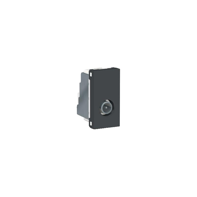 Unica prise télévision TV mâle individuel 1 mod Anthracite méca seul SCHNEIDER NU346154