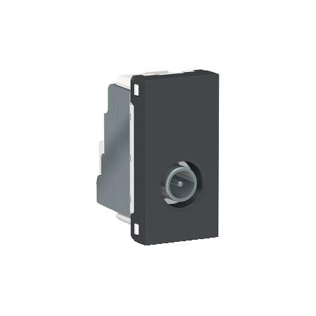 Unica prise télévision TV mâle individuel 1 mod Anthracite méca seul SCHNEIDER NU346154