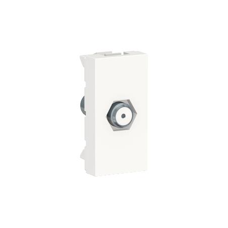 Unica prise télévision TV type F 1 module Blanc mécanisme seul SCHNEIDER NU346818