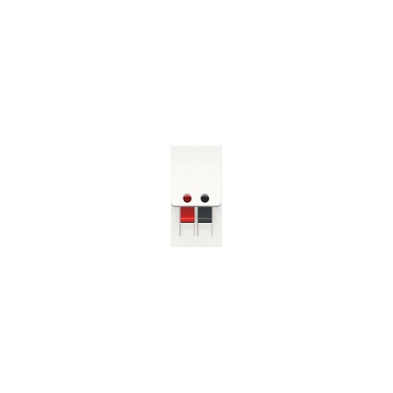 Unica prise haut-parleur 1 sortie rouge + noir 1 mod Blanc méca seul SCHNEIDER NU348718