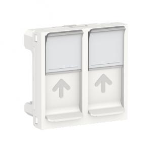 Unica prise pour 2 RJ45 S-One 2 mod Blanc méca seul SCHNEIDER NU942018 2
