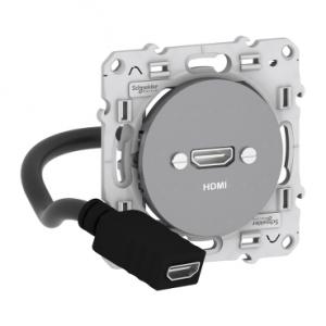 ODACE PRISE HDMI TYPE A ALU SCHNEIDER S530462 2