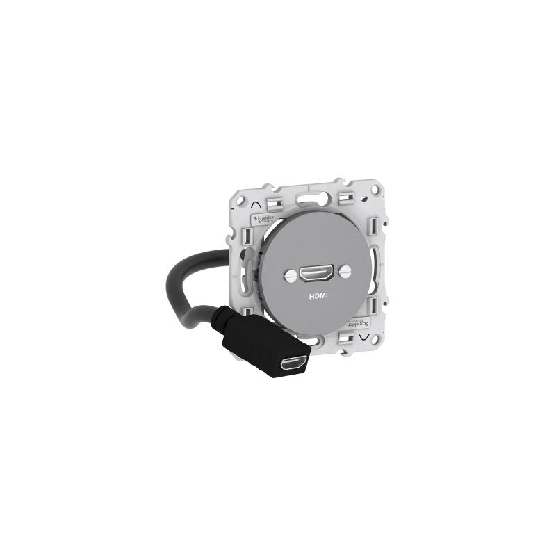 ODACE PRISE HDMI TYPE A ALU SCHNEIDER S530462