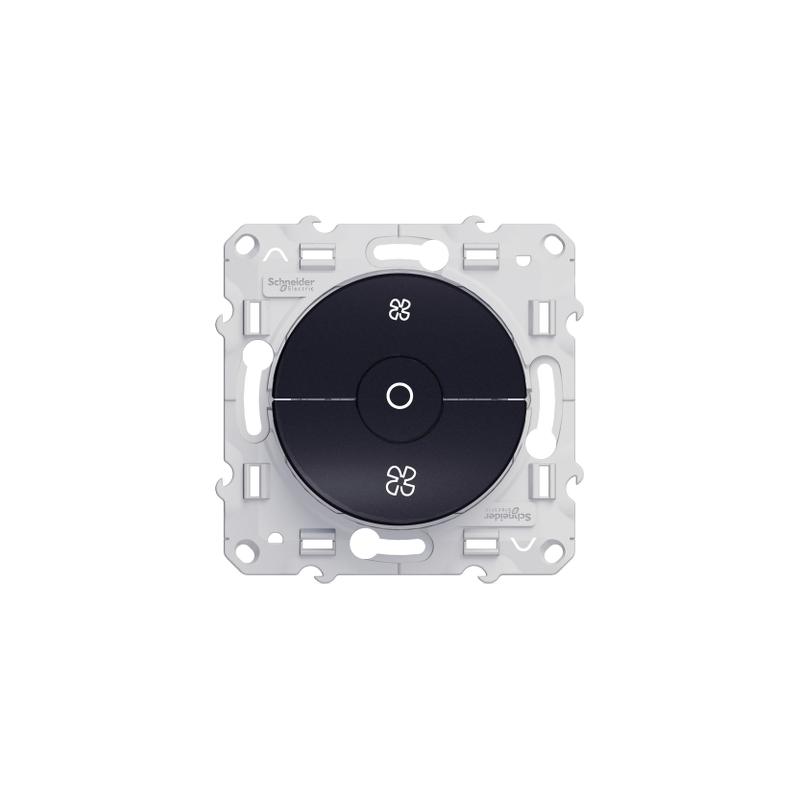 ODACE INTERRUPTEUR VMC ANTHRACITE AVEC POSITION ARRÊT À VIS SCHNEIDER S540243