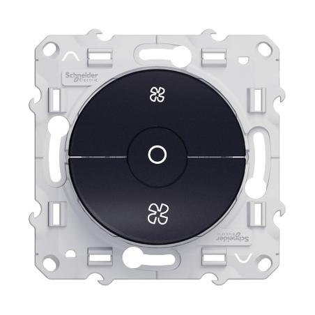 ODACE INTERRUPTEUR VMC ANTHRACITE AVEC POSITION ARRÊT À VIS SCHNEIDER S540243