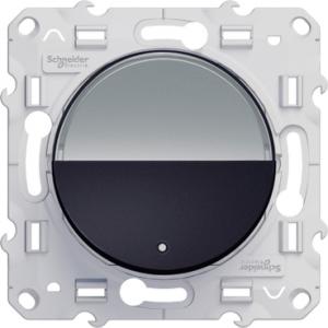 ODACE POUSSOIR AVEC PORTE-ÉTIQUETTE ANTHRACITE À VIS SCHNEIDER S540266 2
