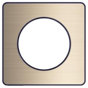 ODACE TOUCH PLAQUE BRONZE BROSSÉ AVEC LISERÉ ANTHRACITE 1 POSTE SCHNEIDER S540802L 2