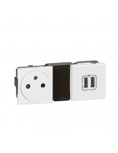 2P+T/DBLE USB MOSAIC COMPO LEGRAND 099605
