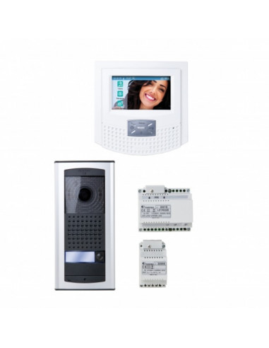 Kit interphone vidéo à mémoire images MYLOGIC, LCD tactile couleur, plaque de rue AGORA à 1 appel