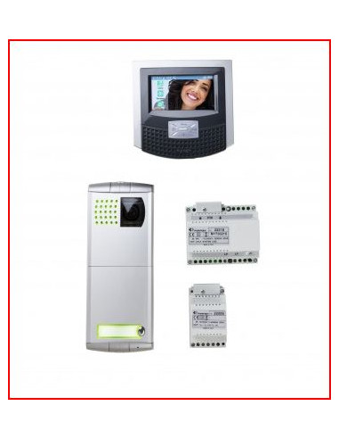 Kit interphone vidéo à mémoire images MYLOGIC, LCD tactile couleur, plaque de rue PROFILO 1 appel