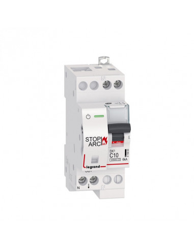 DISJONCTEUR DX3 STOP ARC 1P+N C10 VIS LEGRAND 415906
