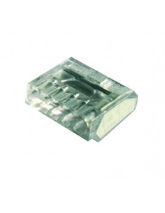 50 Bornes de connexion STAND 5 entrées pour fils rigides 0,5 à 2,5mm2 24A 450V grise CAPRI CAP309287