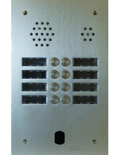Plaque Audio Alu 2R 8Bp 2Voice Complete URMET A83/208M
