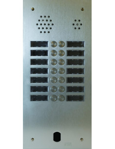 Plaque Audio Alu 2R 14Bp 2Voice Complete URMET A83/214M