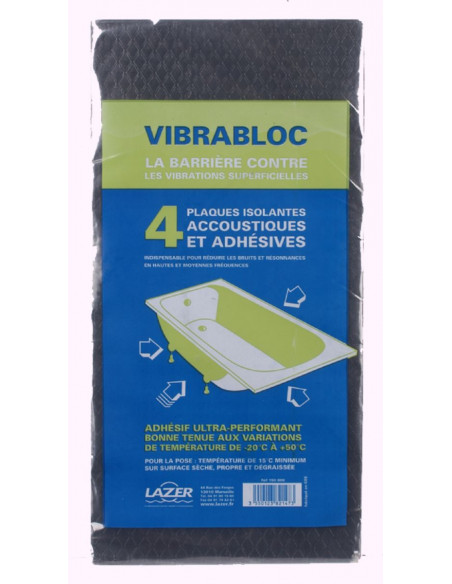 PLAQUE INSONORISATION BAIGNOIRE LAZER (JEU DE 4) LAZER 150800