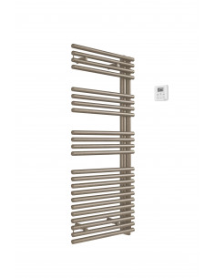 Radiateur sèche-serviettes Cala Asymétrique électrique droite cde RF 500 W H 1466 L 396 mm Blanc ACOVA TLNR-050-40 GF 2
