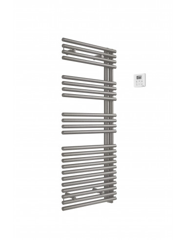 Radiateur sèche-serviettes Cala Asymétrique électrique droite cde RF 750 W H 1466 L 496 mm, Couleur ACOVA TLNR-075-50 GFC