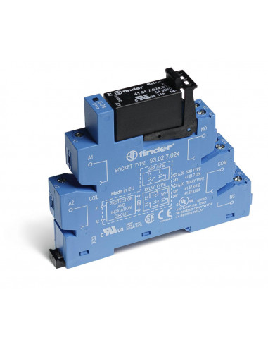 INTERFACE STATIQUE 14MM 1NO ENTREE : 24VDC SORTIE: 240VAC 3A BORNES A CAGE FINDER 327914