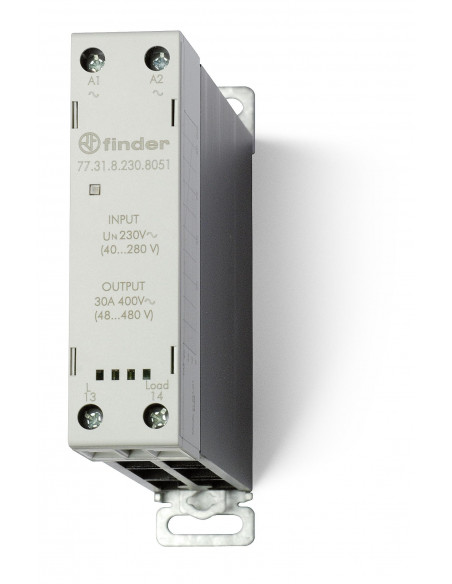RELAIS STATIQUE MODULAIRE 24VDC 1NO 30A COMMUTATION INSTANTANEE 60 A 440VAC TYPOLOGIE TYPE RELAIS FINDER 375083