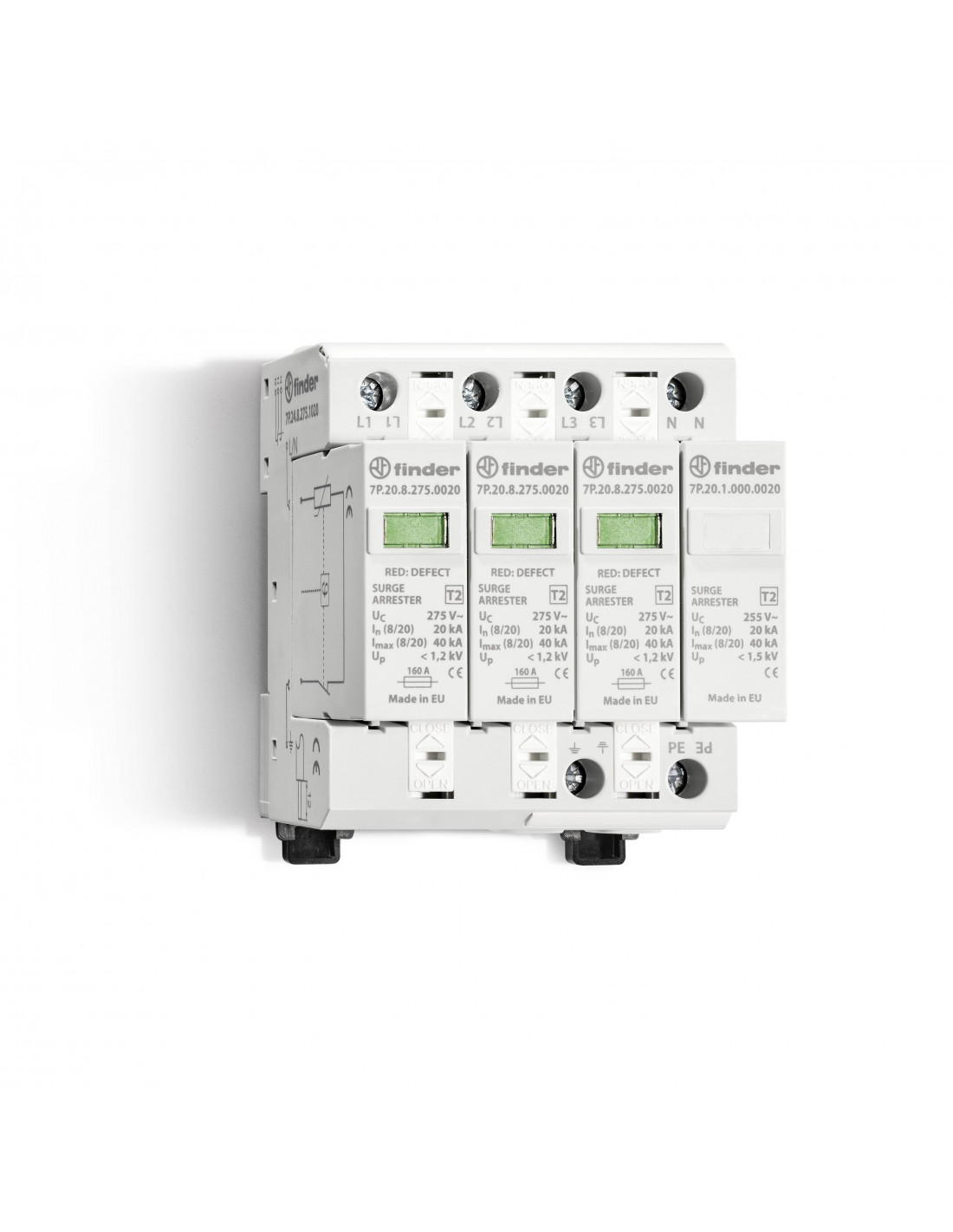 Parafoudre Type 3 Finder - Varistor/Éclateur Modulaire