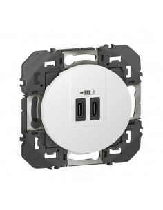 Double prise USB Type-C dooxie 3A 15W finition blanc LEGRAND 600345 2